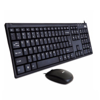 得力 (deli) 3711 有线键盘套装鼠标键盘静音设计防水键盘USB 键盘+鼠标