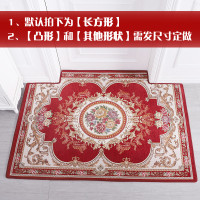 地垫进家用红色欧式口地板垫子入户脚垫定制卧室客厅厅地毯_324 80*120cm 花好月圆-红色