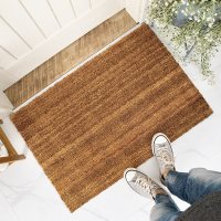 环保椰棕户外大口地垫进垫入户蹭脚垫家用厅地毯_3 40x60cm【每颗椰子色彩不一样】 椰棕-素色