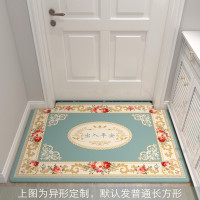 入户地垫垫进踩脚垫子可裁剪口家用欧式客厅厨房地毯卧室_1_187 尺寸定制 绿色小欧式平安-绿