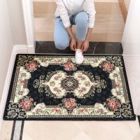 欧式地垫垫进入户口脚垫进垫子厅玄关卧室家用客厅地毯_1_434 100×150CM（送浴室吸水垫） 165深蓝