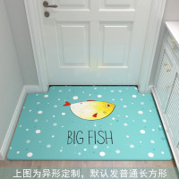 简约入户地垫家用脚垫进厅地毯垫口防滑垫定制家用垫子_1_309 0.6&times;0.9米（支持裁剪，可定制） 浅绿色BIGFISH