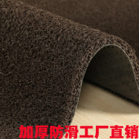丝圈毯塑料地毯入户厅地垫pvc进蹭土加厚垫家用简约现代_864 120*150 超厚纯棕色（可自己裁剪）