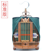 贵州画眉鸟笼竹制精品全套配件八哥鸟笼大号手工刻羊角鸟笼_601 36cm简易版（空笼+笼钩）