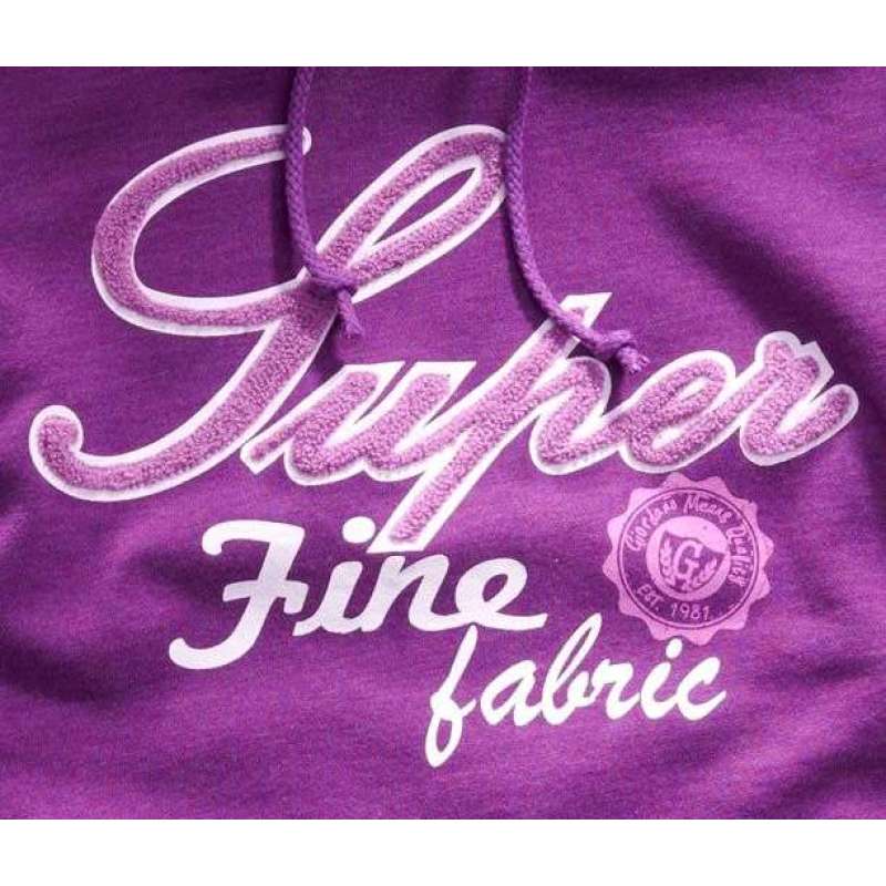 活力无限摇粒绒印花cvc长版卫衣013915010013302(花纱莓紫色/中码)