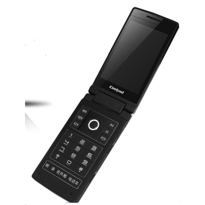 酷派a520 (曜岩黑) 双模双待电信手机商务翻盖手机