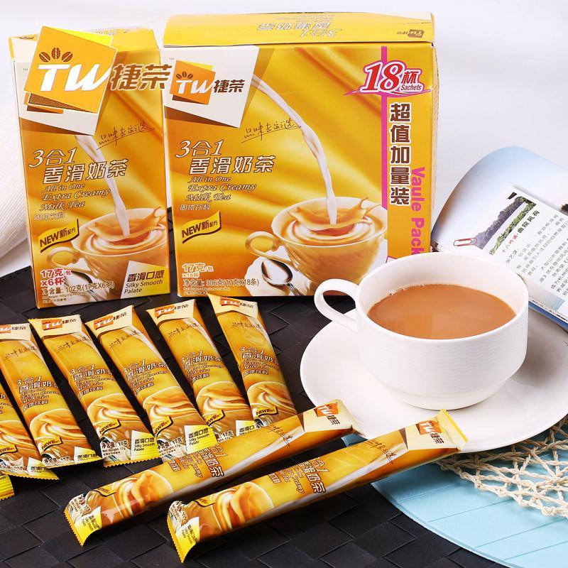 捷荣香滑奶茶3合1原味102g 香港咖啡 香醇浓香咖啡 白领品味咖啡