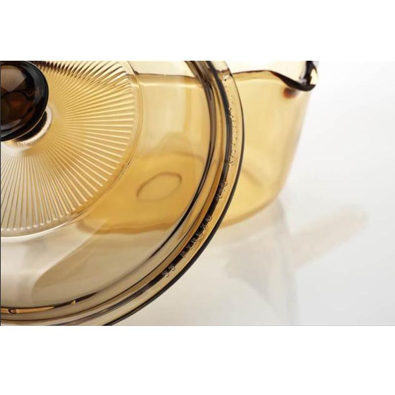 康宁(visions)奶锅vsp-1晶彩透明玻璃锅单柄热汤奶锅1l