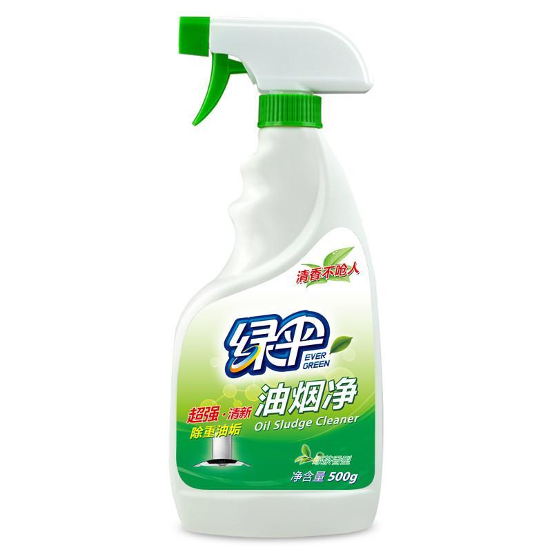 绿伞超强清新油烟净500g*2瓶绿茶香型厨房油烟机重油污清洁剂 lfc