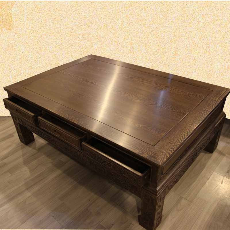 集一美红木家具红木沙发五件套实木象头客厅组合沙发鸡翅木 原木色