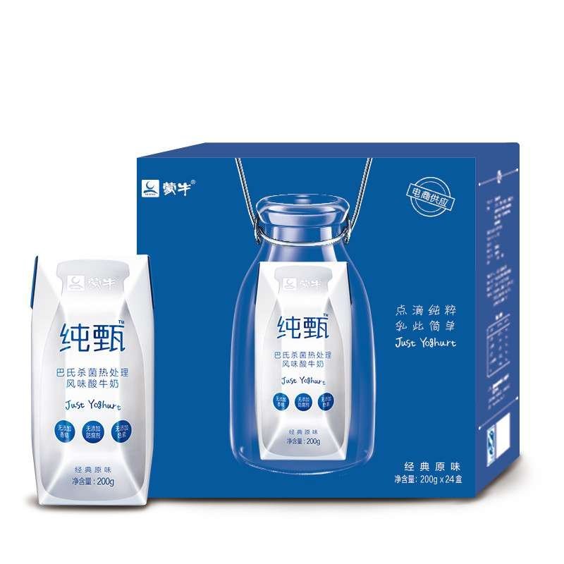 蒙牛(MENGNIU) 纯甄 常温酸牛奶 200g*24 礼盒装