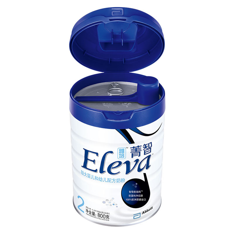 雅培(abbott) eleva菁智纯净较大婴儿和幼儿配方奶粉2段(6-18个月)800
