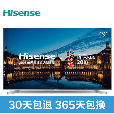 海信（Hisense）LED49EC550UA 49英寸 14核配置 炫彩4K VIDAA智能电视(钛银)