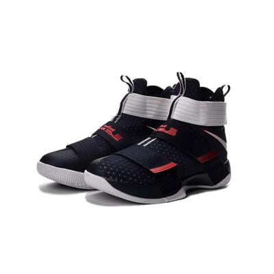 正品nike lebron soldier 10耐克男鞋 詹姆斯士兵10代 紅金實戰籃球鞋