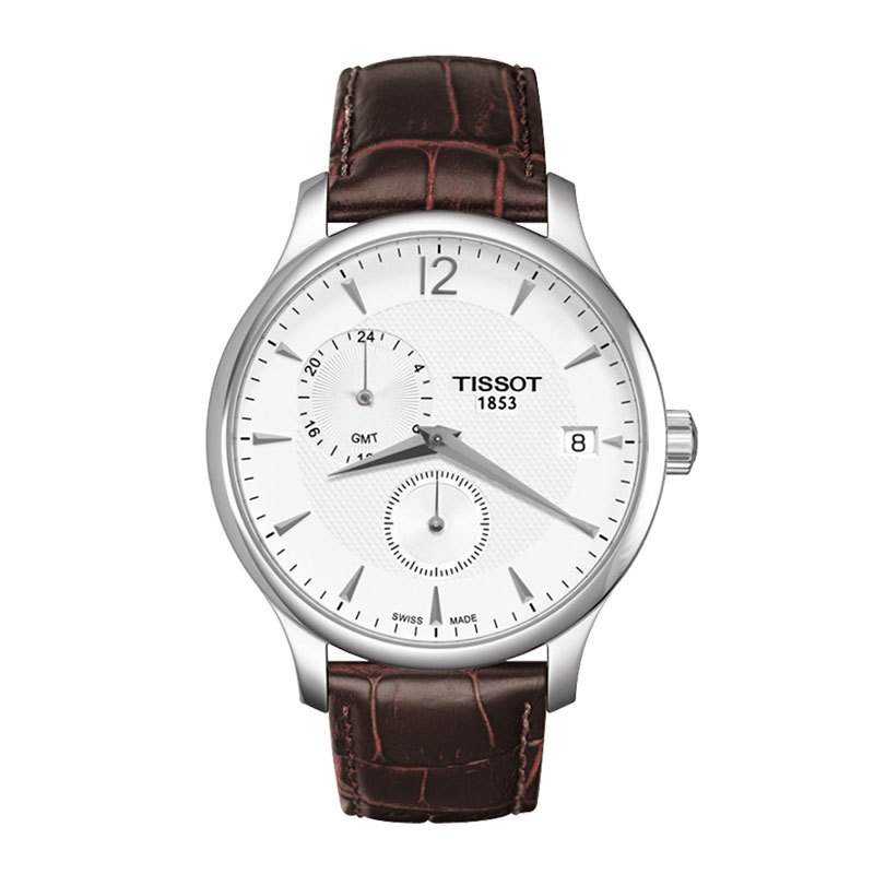 天梭tissot手表俊雅系列石英男士手表t0636391603700白色表盘