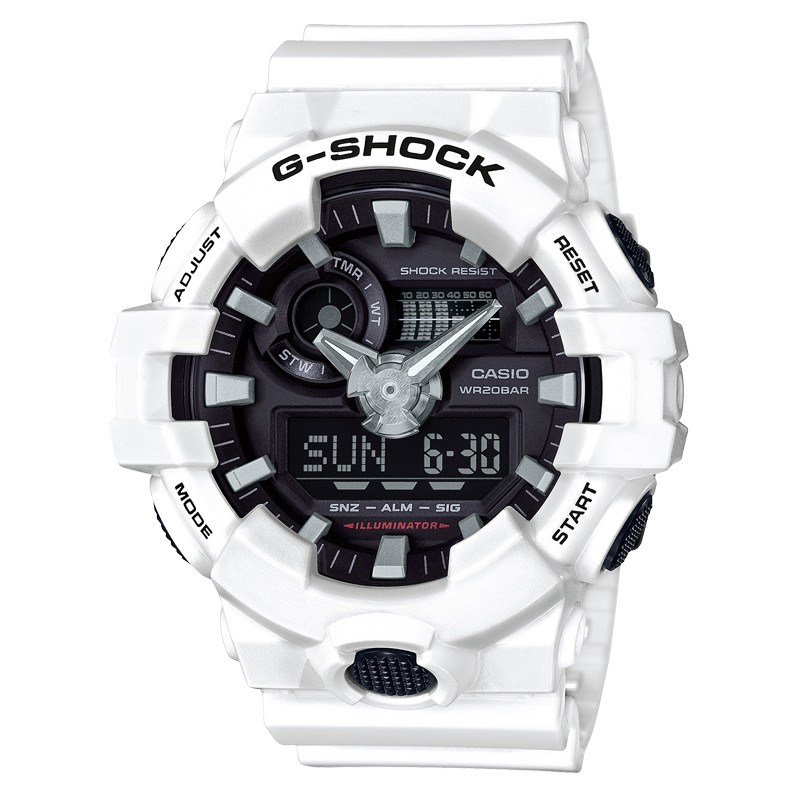 卡西欧(casio)手表 g-shock系列时尚运动休闲防水石英男表ga-700-7a