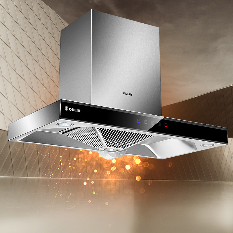oulin/欧琳油烟机cxw-200-a52欧式顶吸欧式抽油烟机19m大风量烟机