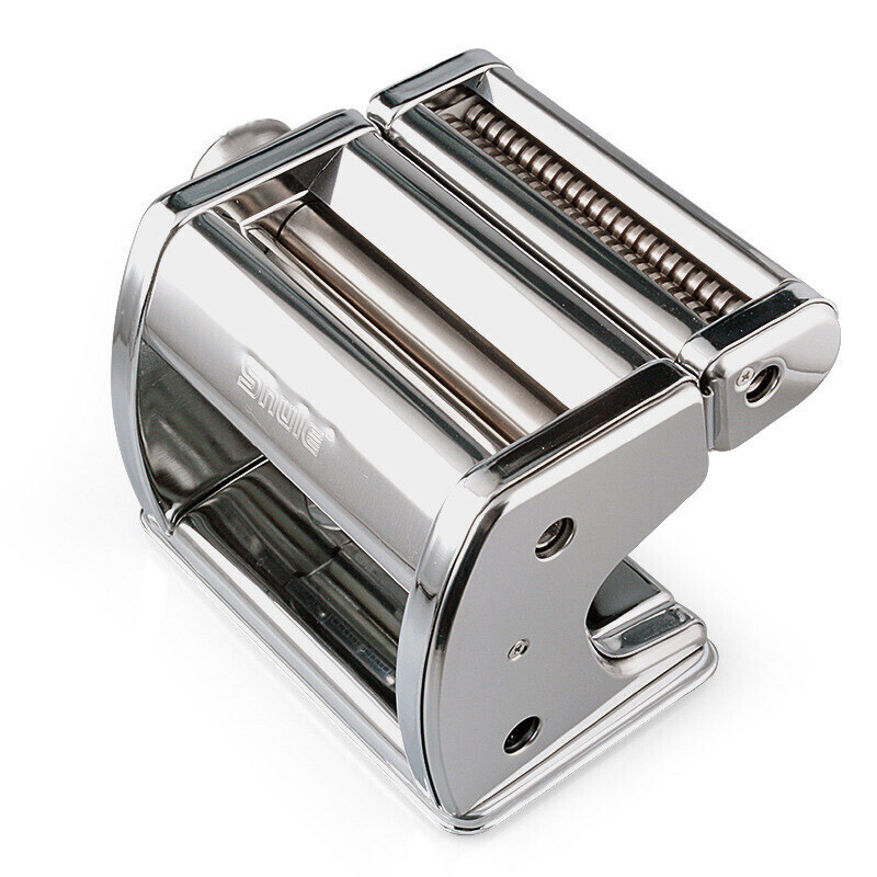 纳丽雅家用面条机手动压面机压饺子皮面皮单刀皓月银_1