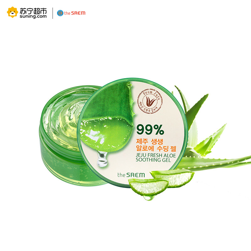 韩国 得鲜（the saem）济州岛鲜鲜芦荟胶300ml*2罐装