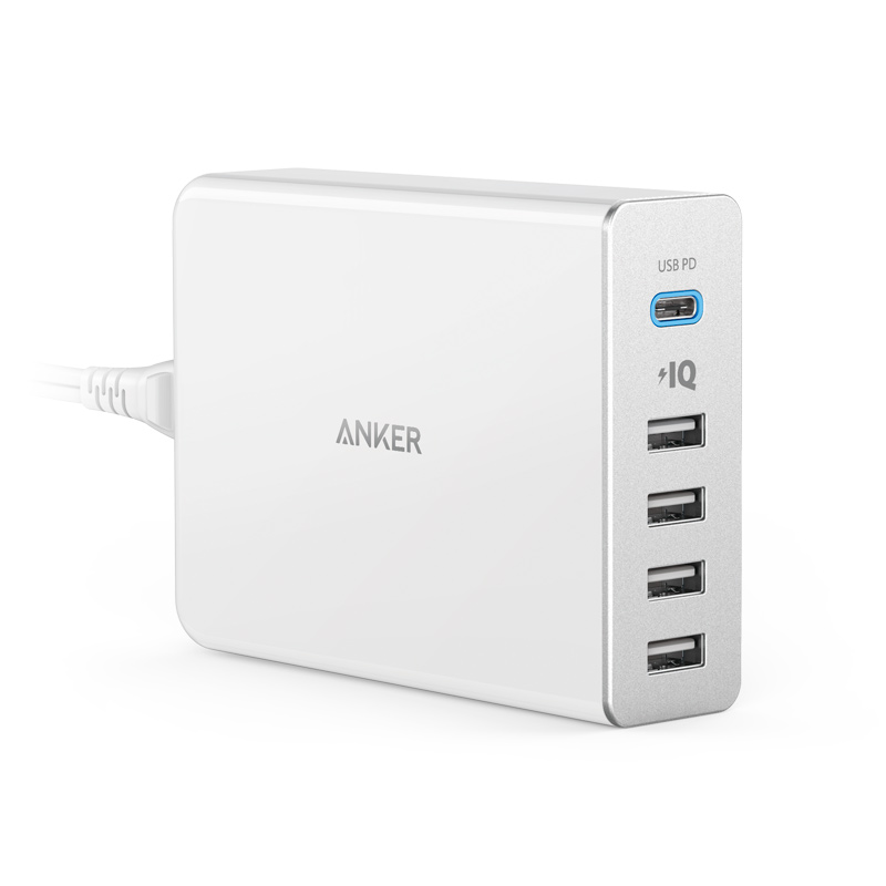 Anker 60WPD5口桌面充电器 A2053P21