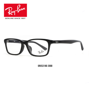 RayBan雷朋光学镜架男女全框时尚前卫框架护目镜0RX5318D 2000黑色框尺寸55