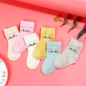 浪莎宝宝袜秋冬纯棉男童6-12个月女童厚款中筒儿0-3个月棉袜