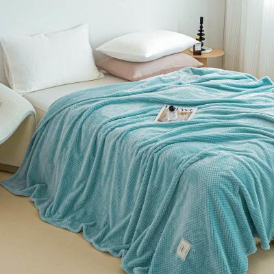 洁丽雅贝贝绒毛毯子法兰绒毯冬季床垫子加绒加厚床单人宿舍铺床上用