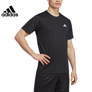 阿迪达斯 (adidas)男子网球运动训练休闲圆领短袖T恤HR8727