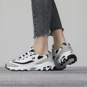 Skechers/斯凯奇女鞋新款复古熊猫鞋轻质缓震运动休闲鞋66666228-BKGD ZP