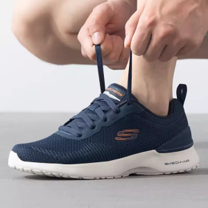 Skechers斯凯奇男鞋新款轻便缓震百搭低帮绑带运动休闲鞋232691-GRY ZP