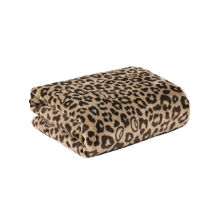 LA MAISON DE SASHA 秋冬加厚香味豹纹毛绒毯 马上暴富系列办公室午睡空调沙发毯法兰绒保暖盖毯