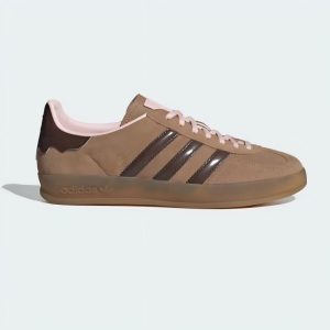 阿迪达斯adidas三叶草男女休闲鞋纸板黄-棕-浅粉