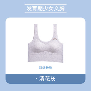 女童学生内衣运动防震跑步背心初中生高中生薄款少女款发育期文胸