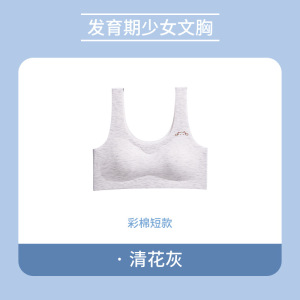 女童背心发育期少女小内衣纯棉女童小学生女孩长款儿童文胸