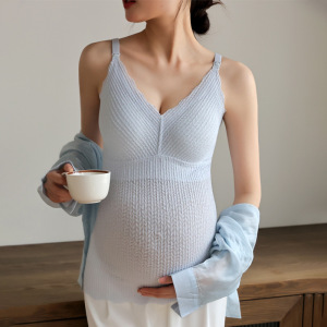 孕妇哺乳背心内衣初春秋款免穿文胸产后喂奶神器防走光哺乳吊带女