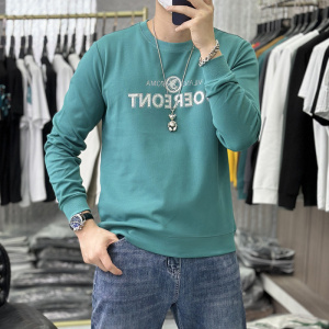 欧洲站秋冬新款时尚字母卫衣男打底衫圆领套头长袖体恤衫上衣潮in