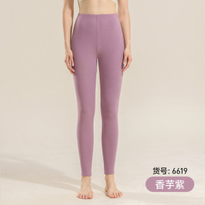 女士高腰螺纹秋裤女内穿加肥加大舒适薄款保暖裤女紧身弹力打底裤