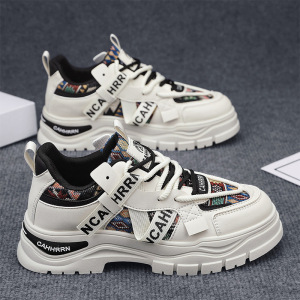 新款马丁鞋男士低帮印花厚底增高休闲运动男鞋秋冬季sneakers