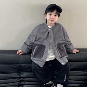 童酷儿童冬款湖州织里童装韩版宝宝棉服仿兔毛加厚男童外套潮
