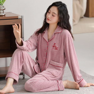 珊瑚绒睡衣女秋冬加厚开衫薄绒法兰绒春秋薄款可外穿海岛绒家居服