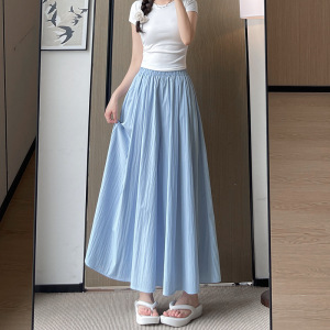 紫色裙裤女2026新款夏季高腰垂感休闲小个子半身裙冰丝山本阔腿裤