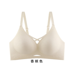 果冻胶镂空无痕内衣女聚拢小胸软支撑无钢圈收副乳裸感文胸罩