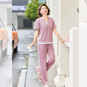 2026年女装大码宽松中老年女士休闲套装运动服女妈妈装两件套衣服