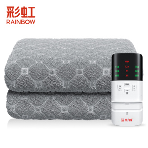 彩虹(RAINBOW)电热毯(2.0米*1.8米)双人双控家用四档定温防水电褥子排潮安全辐射非水暖毯Q1820F-32