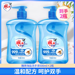 雕牌洗手液500ml按压海盐清洁抑菌海洋护手家庭装清香家用正品