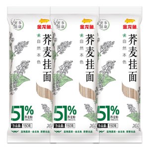 金龙鱼51优+荞麦挂面150g/袋 杂粮粗粮汤面拌面家用面食荞麦面条