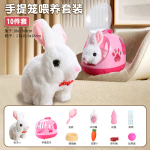 宝宝拉箱小兔动物喂养宠物玩伴过家家益智玩具生日礼物3750