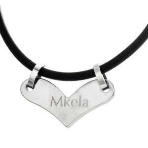 梦克拉 Mkela 钨金心形吊坠 心之语 日韩风格 吊坠 银色