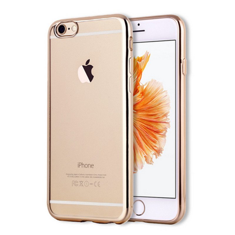 vipin 蘋果iphone6/6s iphone6 plus/6s plus 透明電鍍彩邊軟膠殼 tpu