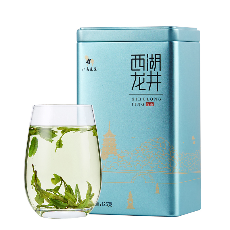 2019新茶预售 八马茶叶 西湖龙井明前龙井绿茶春茶自饮罐装125g